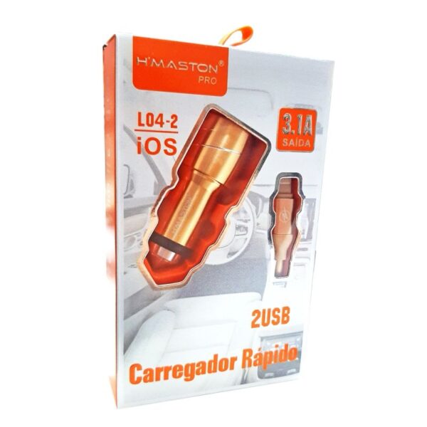 Carregador Veicular H' MASTON - USB  - 3.1A - Image 2