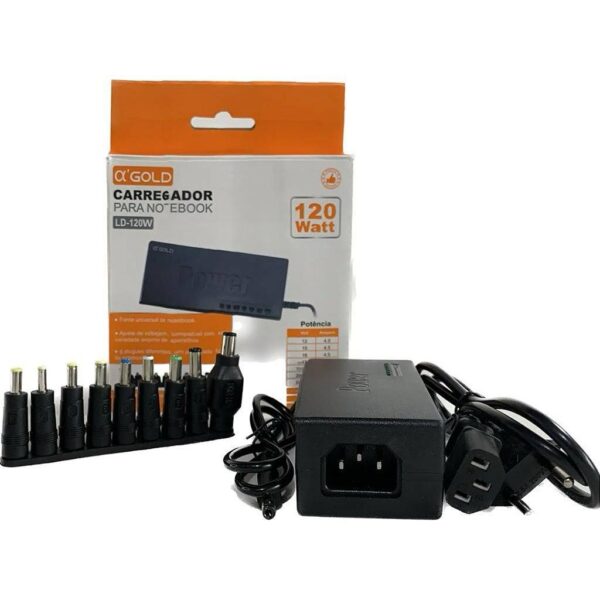 Carregador Universal de Notebook LD-120w - A Gold